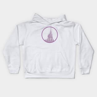 Purple and Grey Magic Castle Kids Hoodie